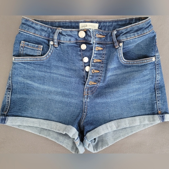Zara Shorts Zara Authentic Denim By Trf High Waisted Cuffed Us 4